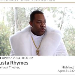 Busta Rymes In Concert. Yaamava Casino Saturday April27th