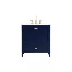 30” Blue Vanity 