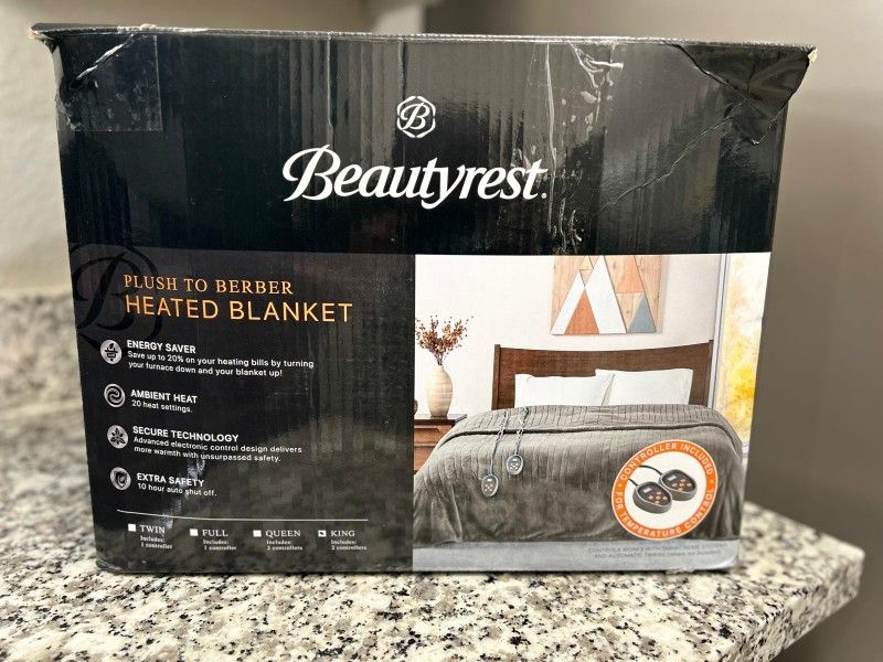 Beauty rest Reversible Microlight to Sherpa Electric Blanket