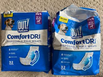 Dog Wraps: 44 Comfort-Dri Disposable Male Wraps
