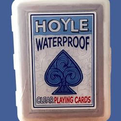 Hoyle Clear Plastic Playing cards , water proof and durable 
