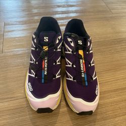 Salomon XT6S/LAB Speedcross Trail Running Sneakers Low Top Lace Up Purple/White