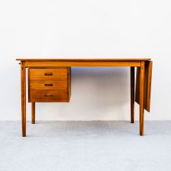 Arne Vodder Danish Modern Expandable Teak Writing Desk