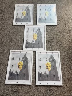 BRAND NEW NEVER USED 12x16 Picture Frames Set of 6 with Plexiglass, Display Pictures 8.5x11 with Mat