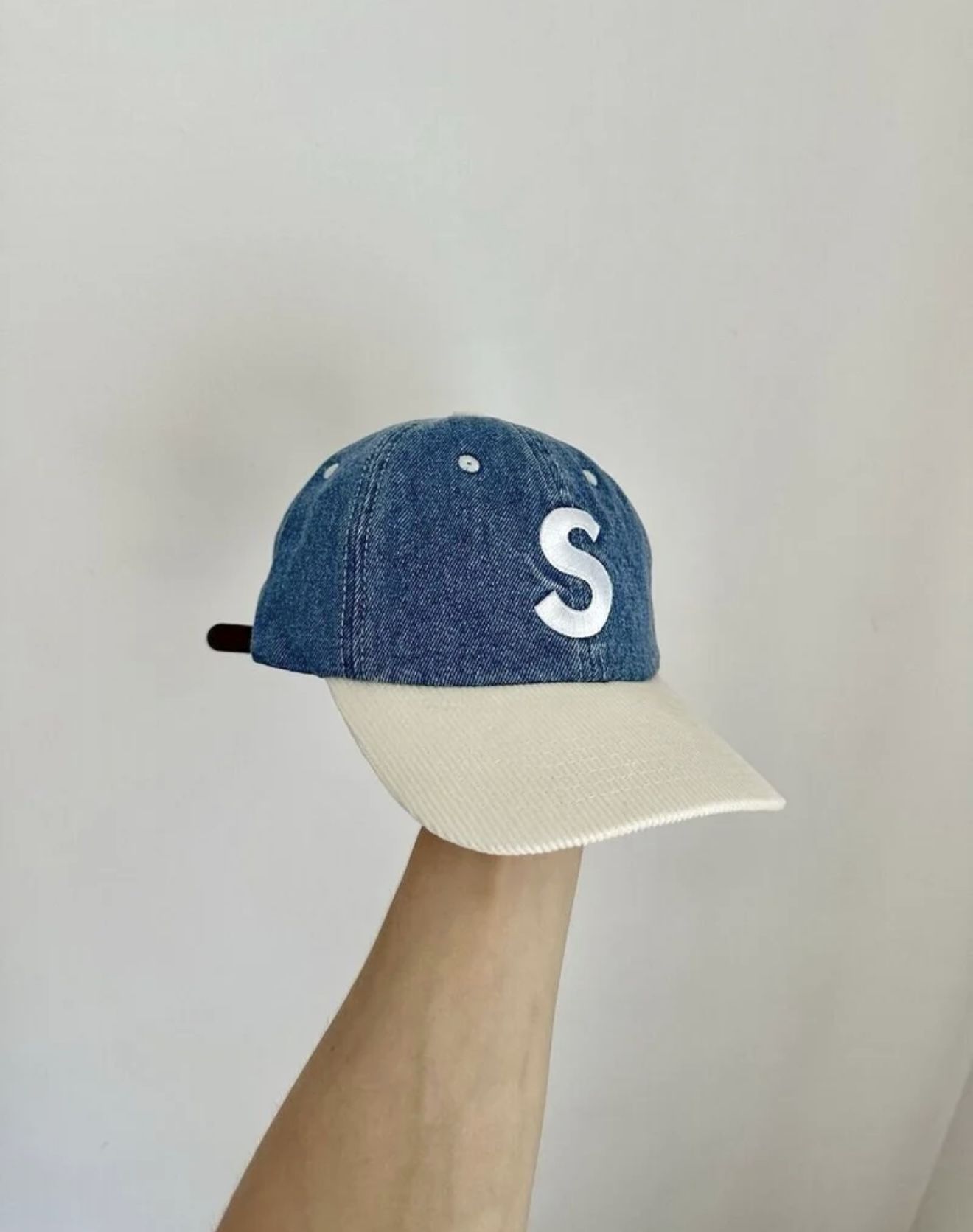 Supreme 2 tone 6 panel denim hat
