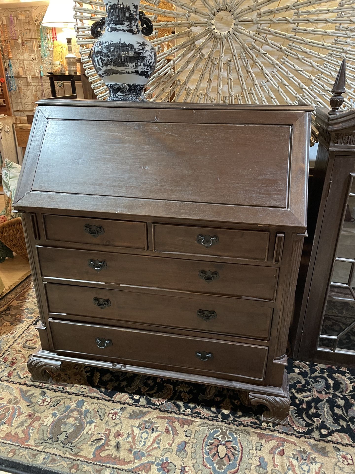 Secretary Desk With Bookcase Hutch