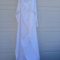 Embroider White  Table Cloth
