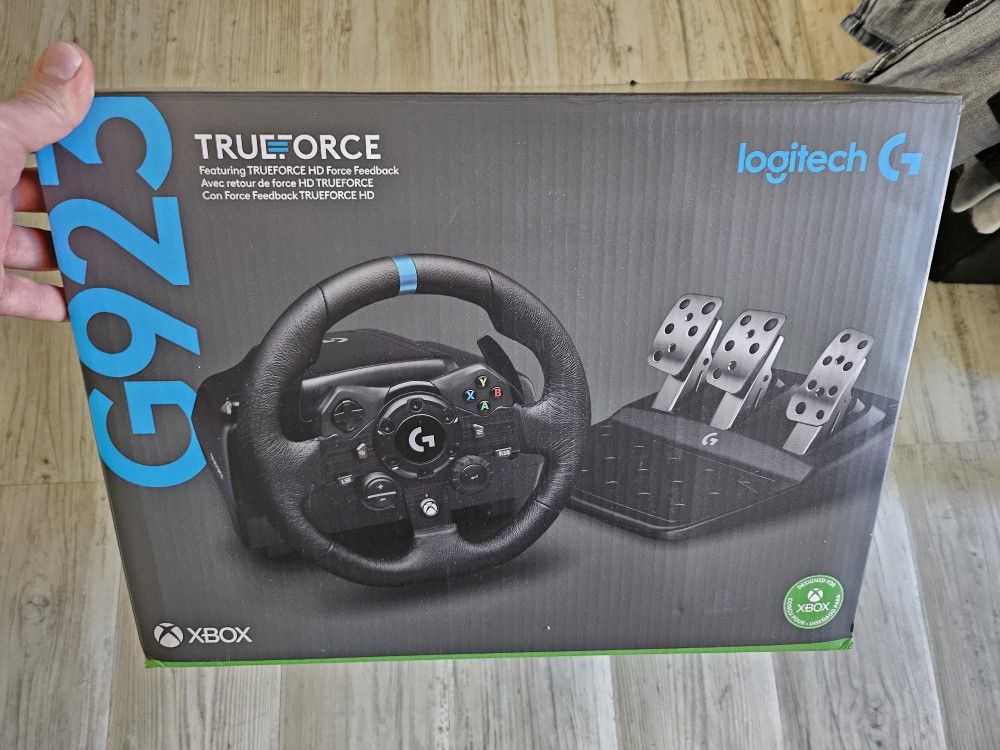 Logitech G923 Steering Wheel + Logitech shifter.