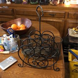 Black Metal Tableware Holder
