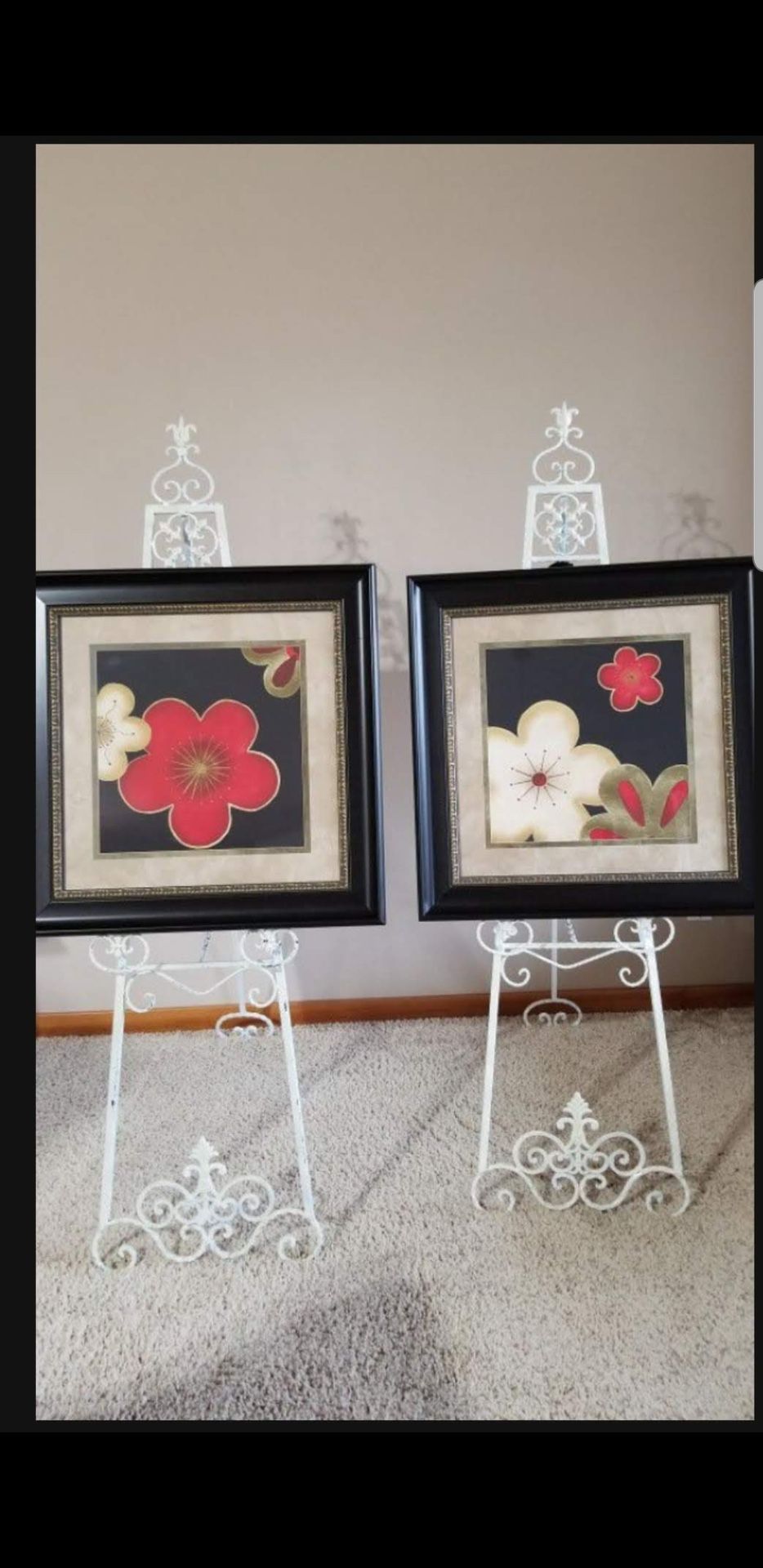 Beautiful Framed wall art 28" x 28" Each $30 Or $50 For Both