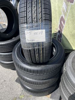 315/55/17 Hankook!! Set of four tires installed and balanced ! Set De 4 Llantas Instaladas Y Balanceadas