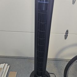 Multi speed Black Tower Fan With Timer 