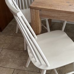 6 white dining chairs, threshold brand from target