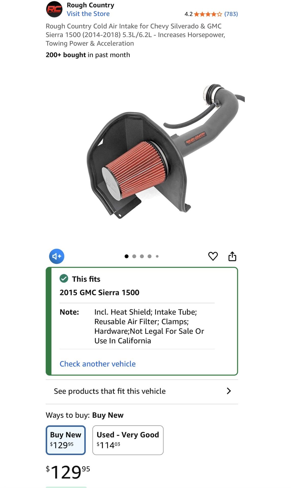 Rough Country Cold Air Intake
