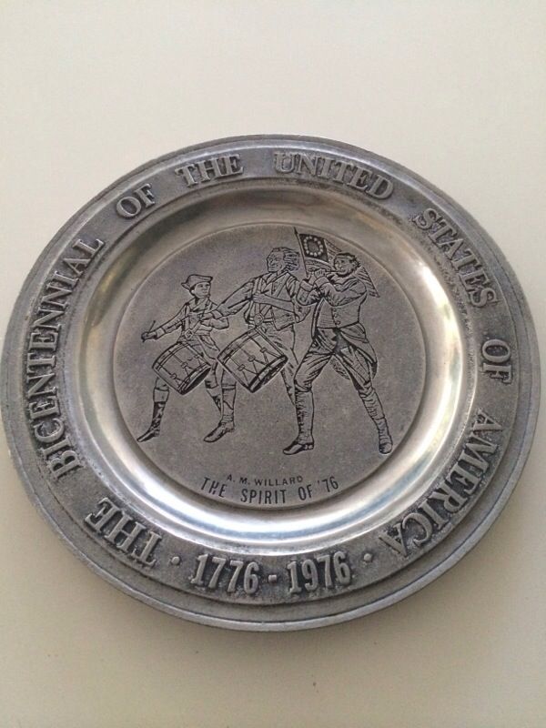 Bicentennial plate 1976 pewter
