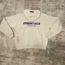 Essentials Light Oatmeal Hoodie 