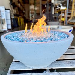 30-inch GFRC Concrete High-end Heavy by Firegear SAN3 Sanctuary LP Gas Fire Bowl