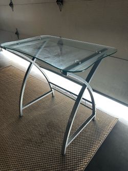 Glass top desk