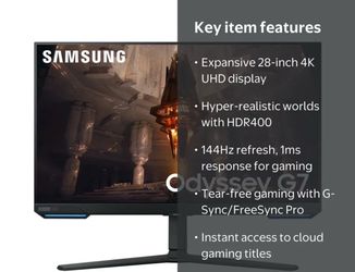 Samsung Odyssey G7 4K 144Hz G70B 28Inches