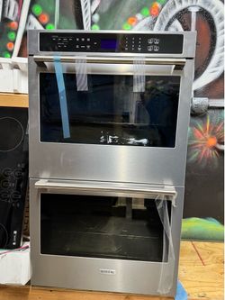 Maytag 30 inch wide 10 Cu. Ft. Electric double oven with air fry and basket