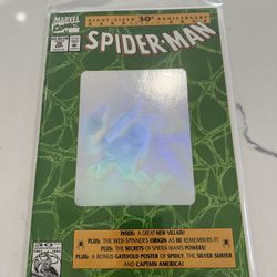 SpiderMan #26 - 30th Anniversary - Hologram Cover - 1992 - Marvel Comics, Poster Inside, NM