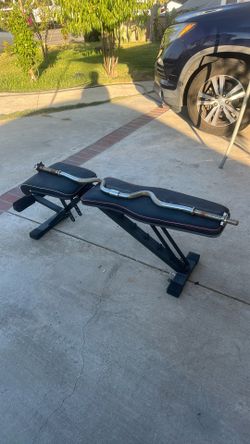 Adjustable bar bench with ez bar