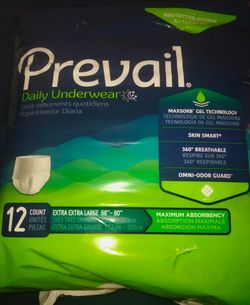 Prevail Adult Underwear Extra Extra Large 12 Count 