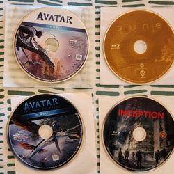 Blu-ray movies Avatar, Avatar 2 The Way of Water, Dune, Inception Collection Action Sci-Fi BD Film Disc Fantasy Sand