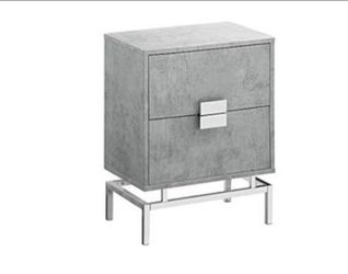 Drawers end table bedside table chrome accent table