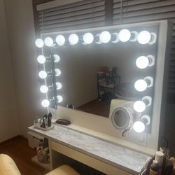 Mirror desk vanity