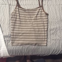 Cotton On Brown and Cream Striped Camisole