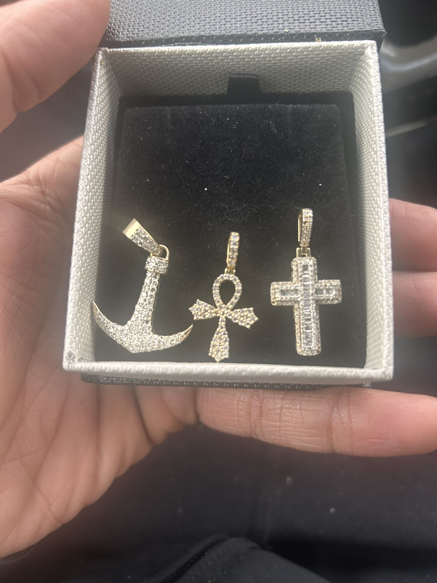 10k Gold Diamond Pendants