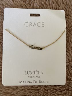 MARINA DE BUCHI “Grace” personalized gold necklace 