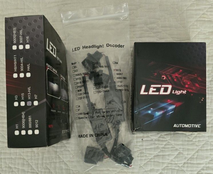 25 OBO H13 HI LOW BEAM LED LIGHTS WITH DECODER