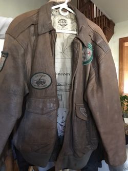 Vintage leather aviation jacket