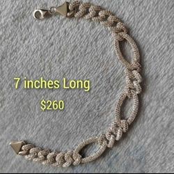 925 Sterling Silver Bracelets/Brasaletes De Plata 925