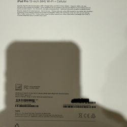 iPad Pro 13-inch (M4) Wi-Fi + Cell (Unlocked)