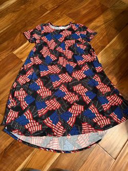 Women’s Lularoe Carley American flag patriotic dress. Size xs