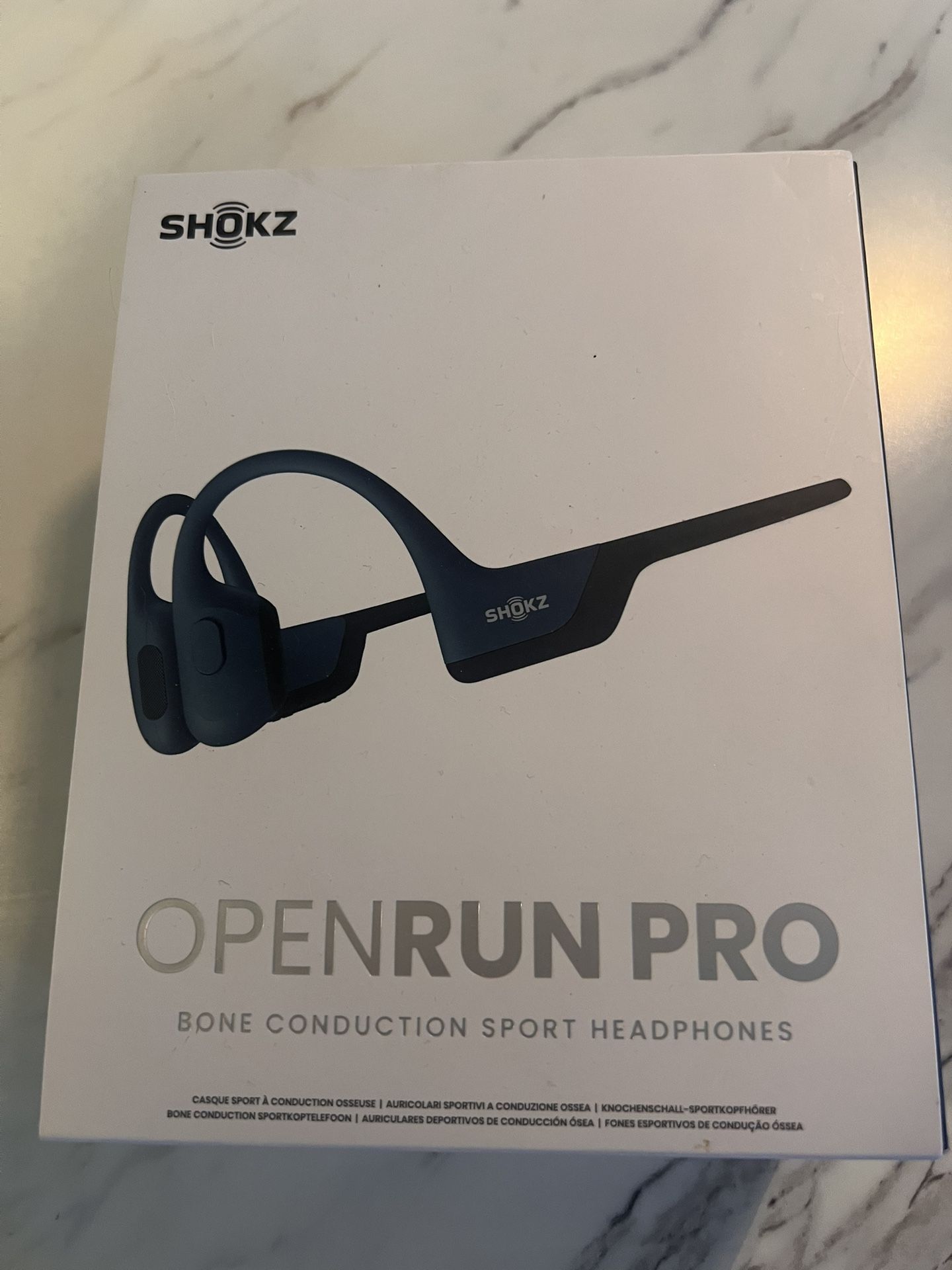 Shokz Open Run PRO steel Blue Bone Conduction Headphones Sport