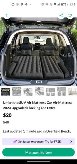 Umbrauto SUV Air Mattress Car Air Mattress 2023 Upgraded Flocking and Extra