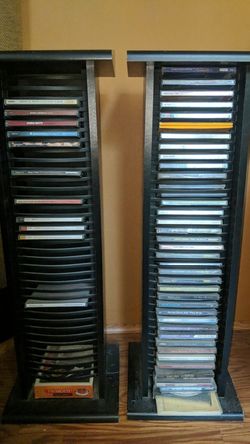CD racks with CDs