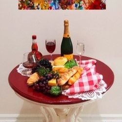 ‼️PRICE DROP .....
3~PIECE SOLID WOOD TABLE SET (the Color is CLARET)