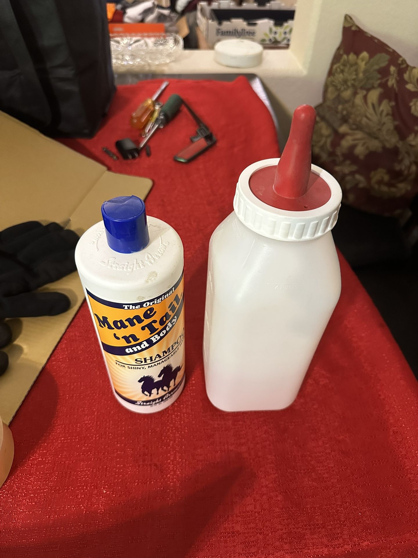 Milk Feeding Bottle & Mane ‘n Tail Shampoo
