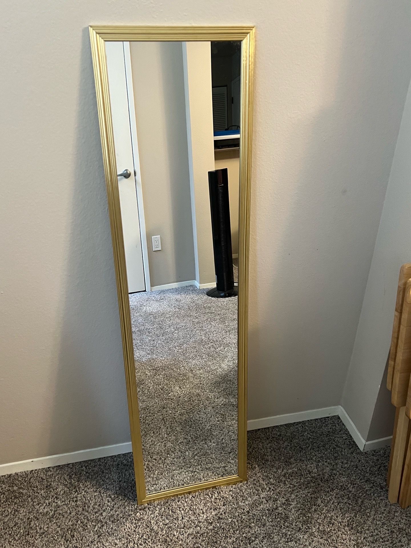 Gold colored mirror