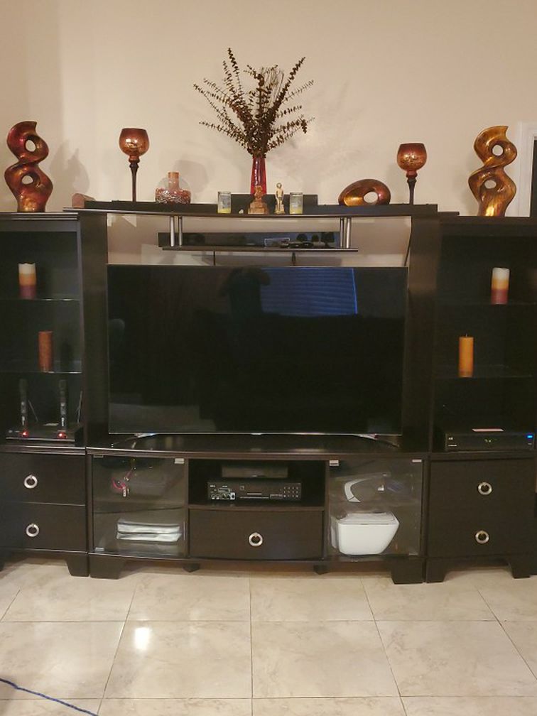 Tv Stand With Shelves And Drawers