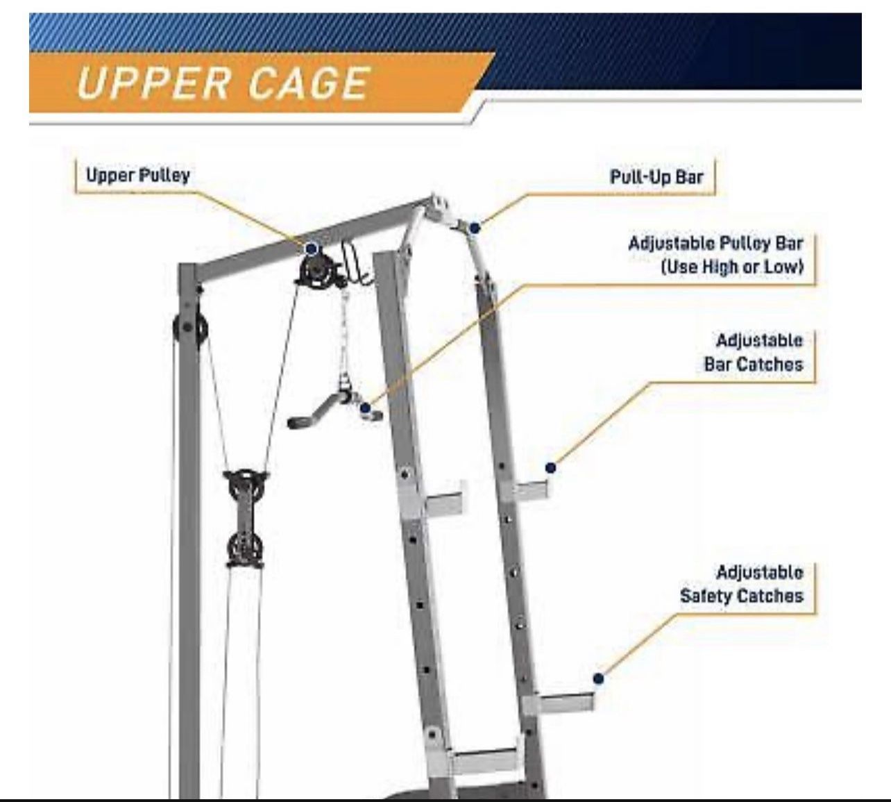 Deluxe Power Rack Cage Home Gym Weight Bench System PM 5108 Pull