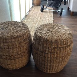 Woven accent tables