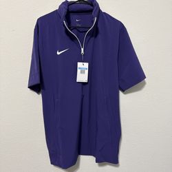 Nike Men's M Short-Sleeve Woven Coach Jacket Purple White FJ9548-513