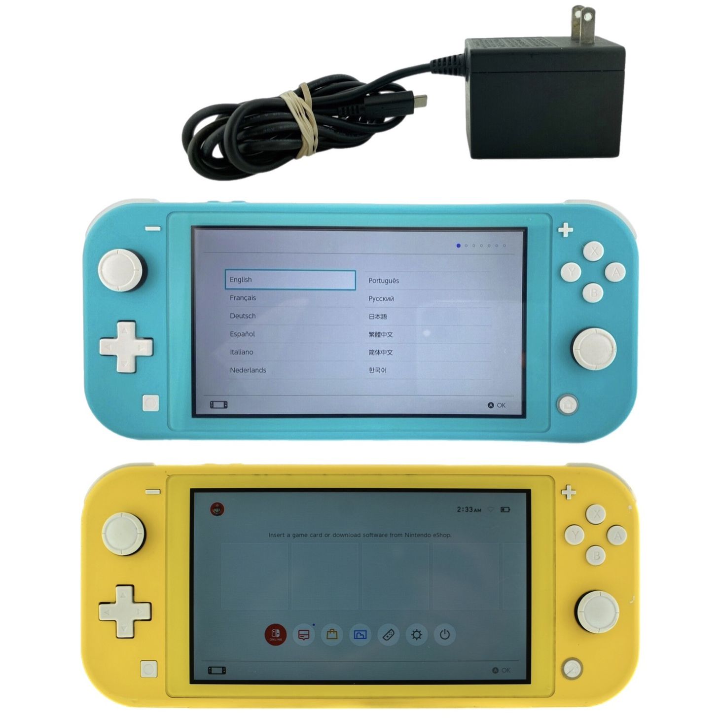 Nintendo Switch Lite Video Game Console Turquoise with Charger and Yellow Handheld System HDH-001 - PRICE FOR EACH READ IN DESCRIPTION