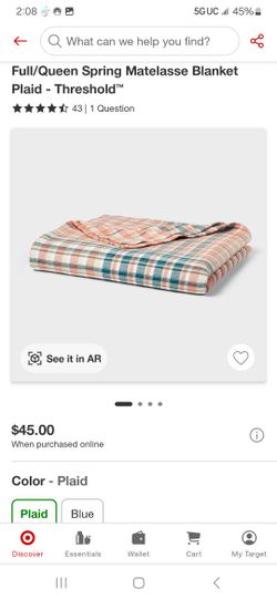 Full/ Queen Plaid Blanket 